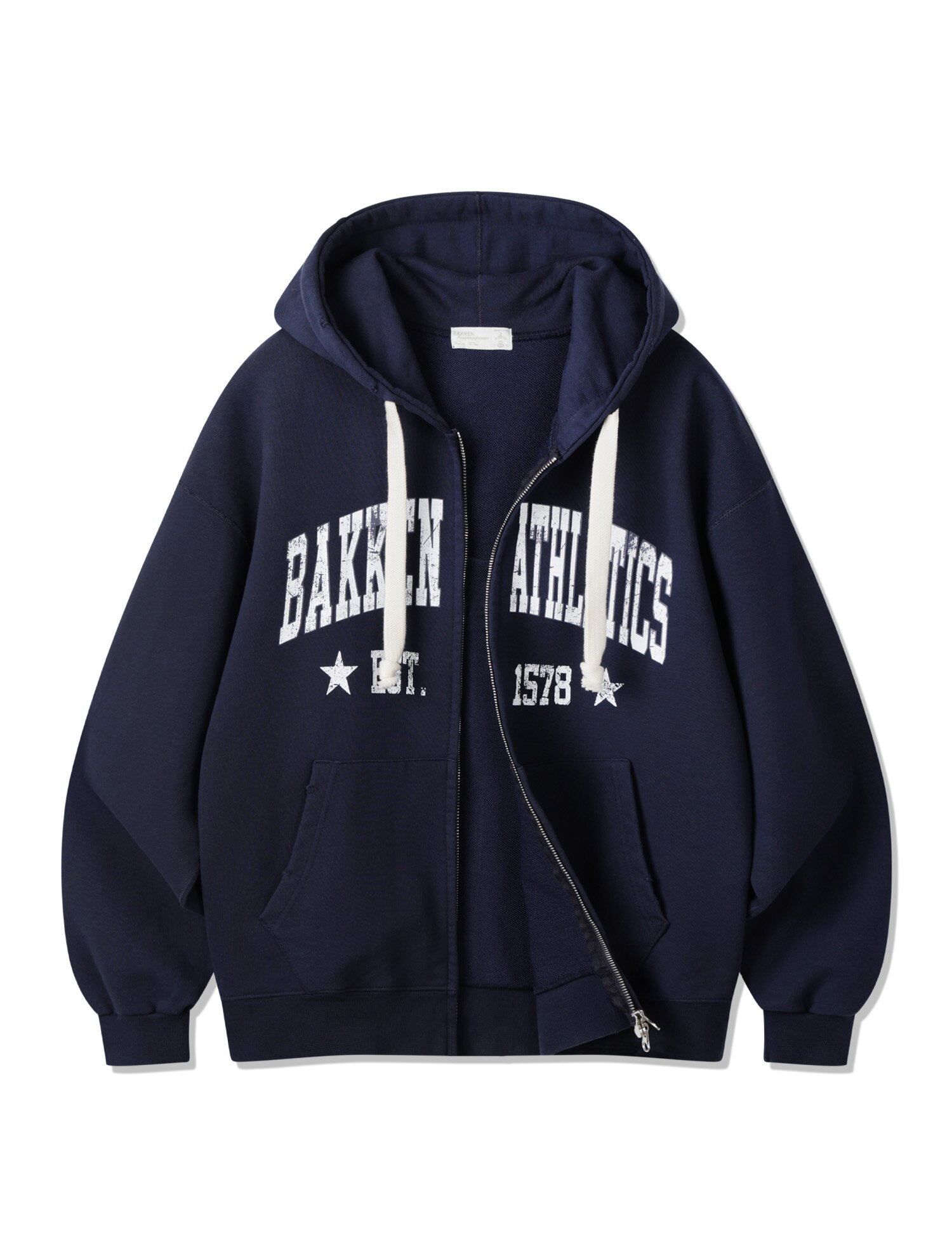 바켄 ATHLETICS 투웨이 후드집업 BK7979_네이비
