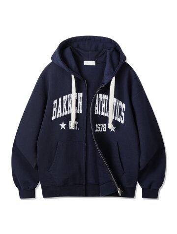 바켄 ATHLETICS 투웨이 후드집업 BK7979_네이비