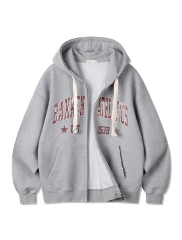 바켄 ATHLETICS 투웨이 후드집업 BK7979_그레이