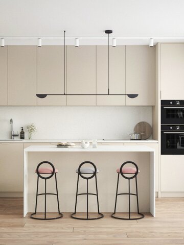  JURAN Hoop Bar Stool_ matt black frame (5 colors)