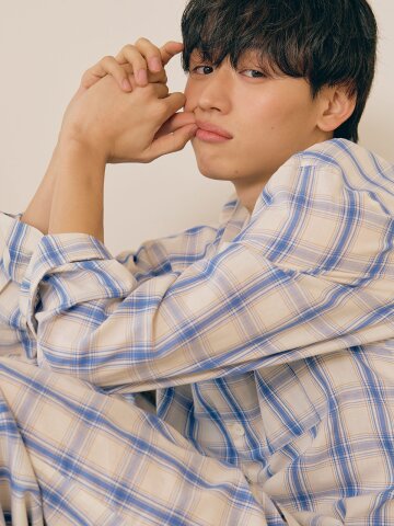 후즈 긴팔 남성페어 블루 (32수)