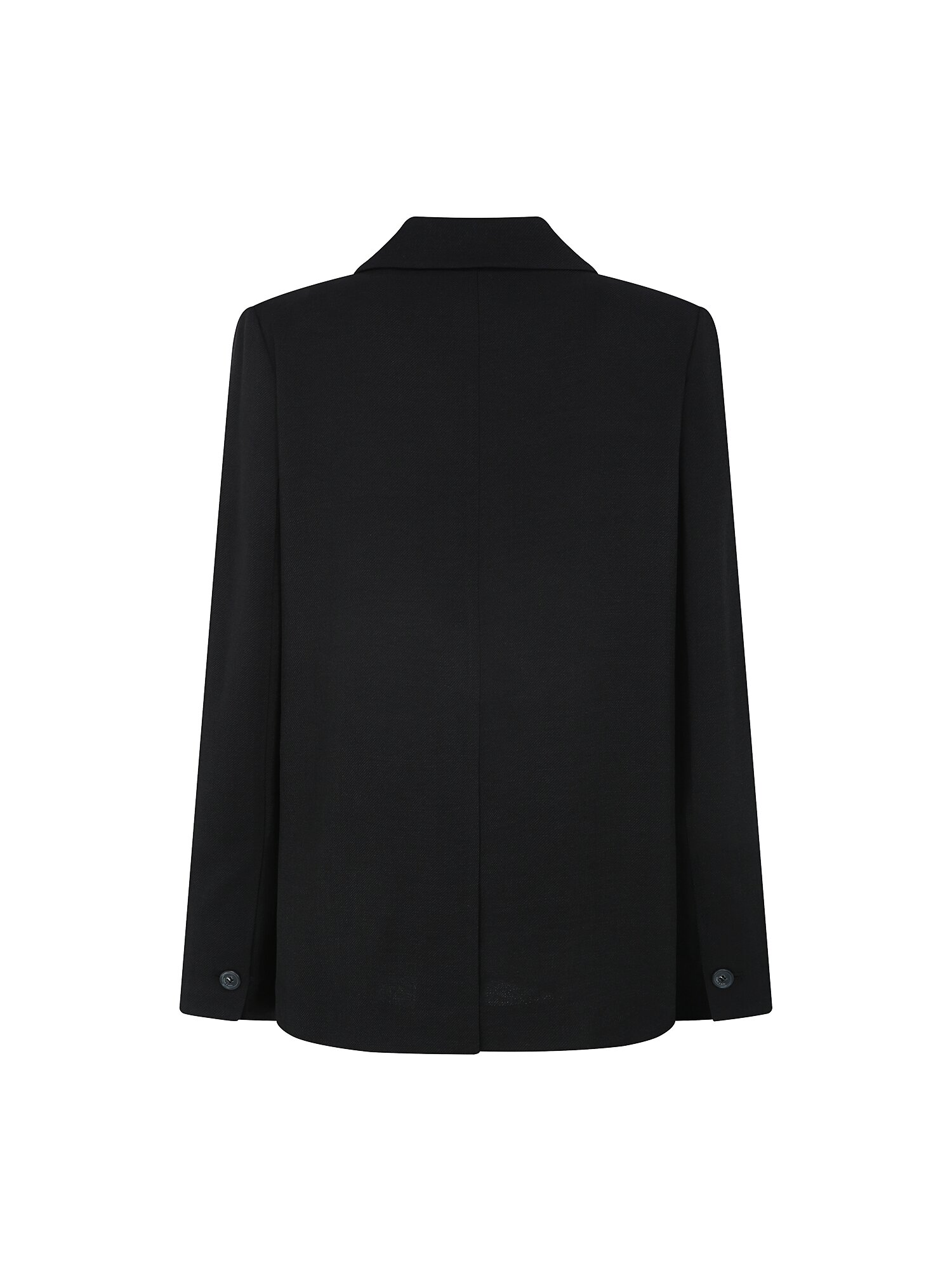 린넨 자수 테일러드 투버튼 재킷 (BLACK)