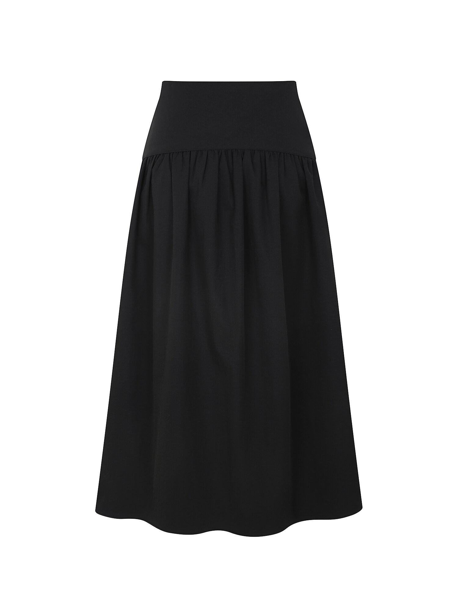 셔링 포인트 플레어 스커트 (BLACK)