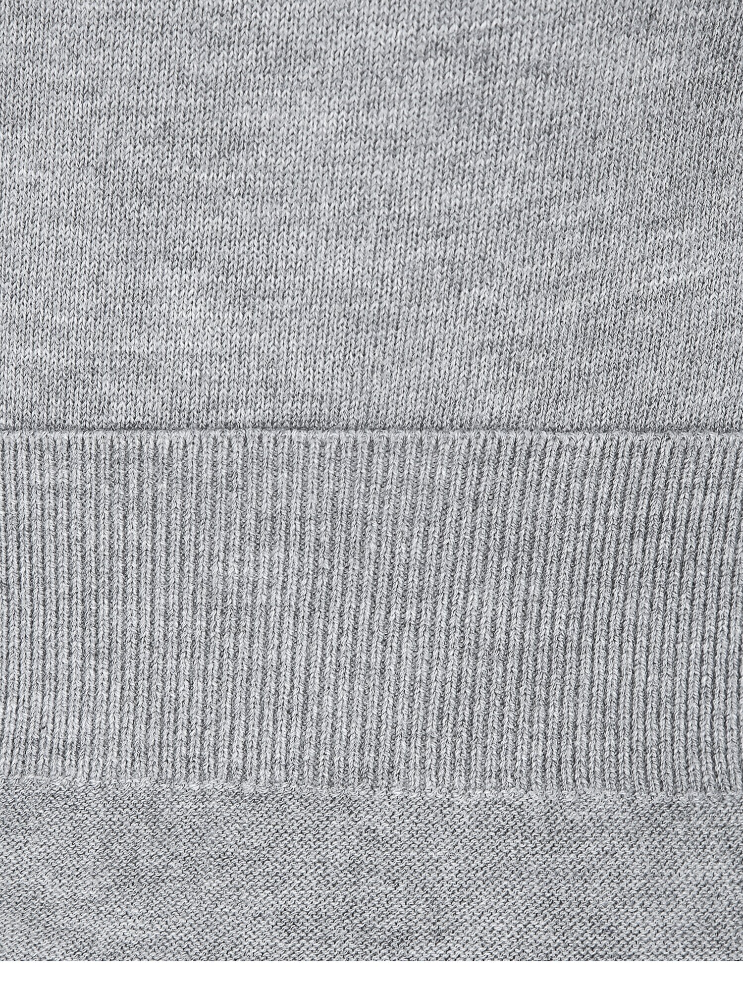 하프 슬리브 풀오버 니트 +숄 세트 (STRIPE GREY)