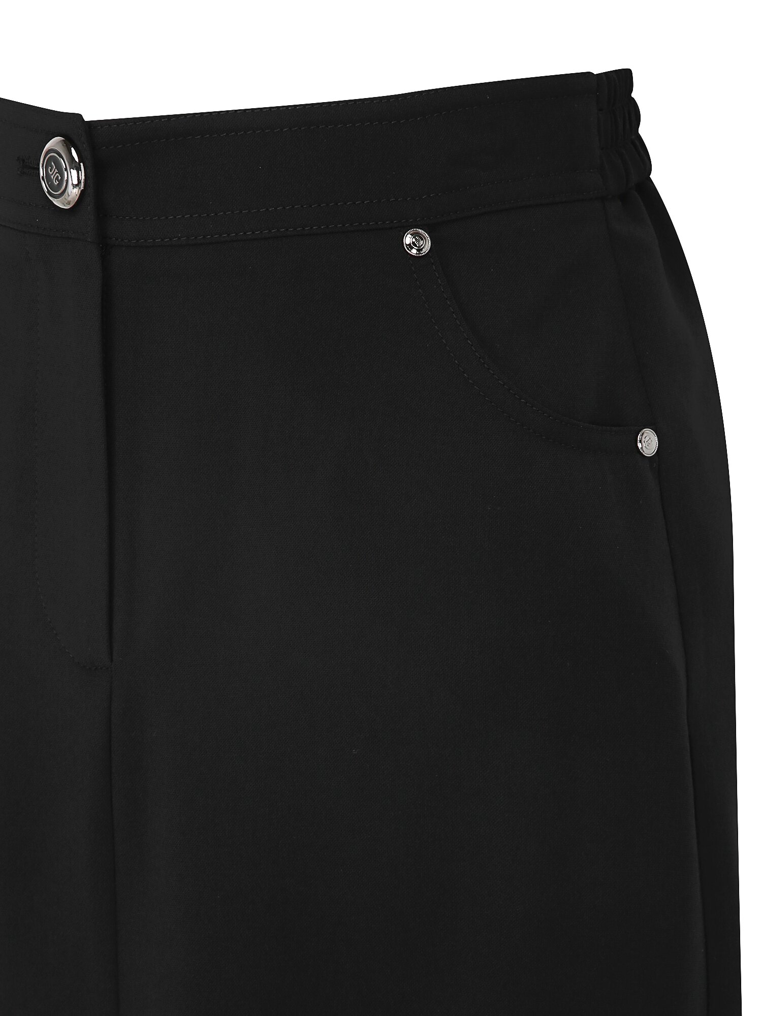 백 슬릿 밴딩 A라인 스커트 (BLACK)