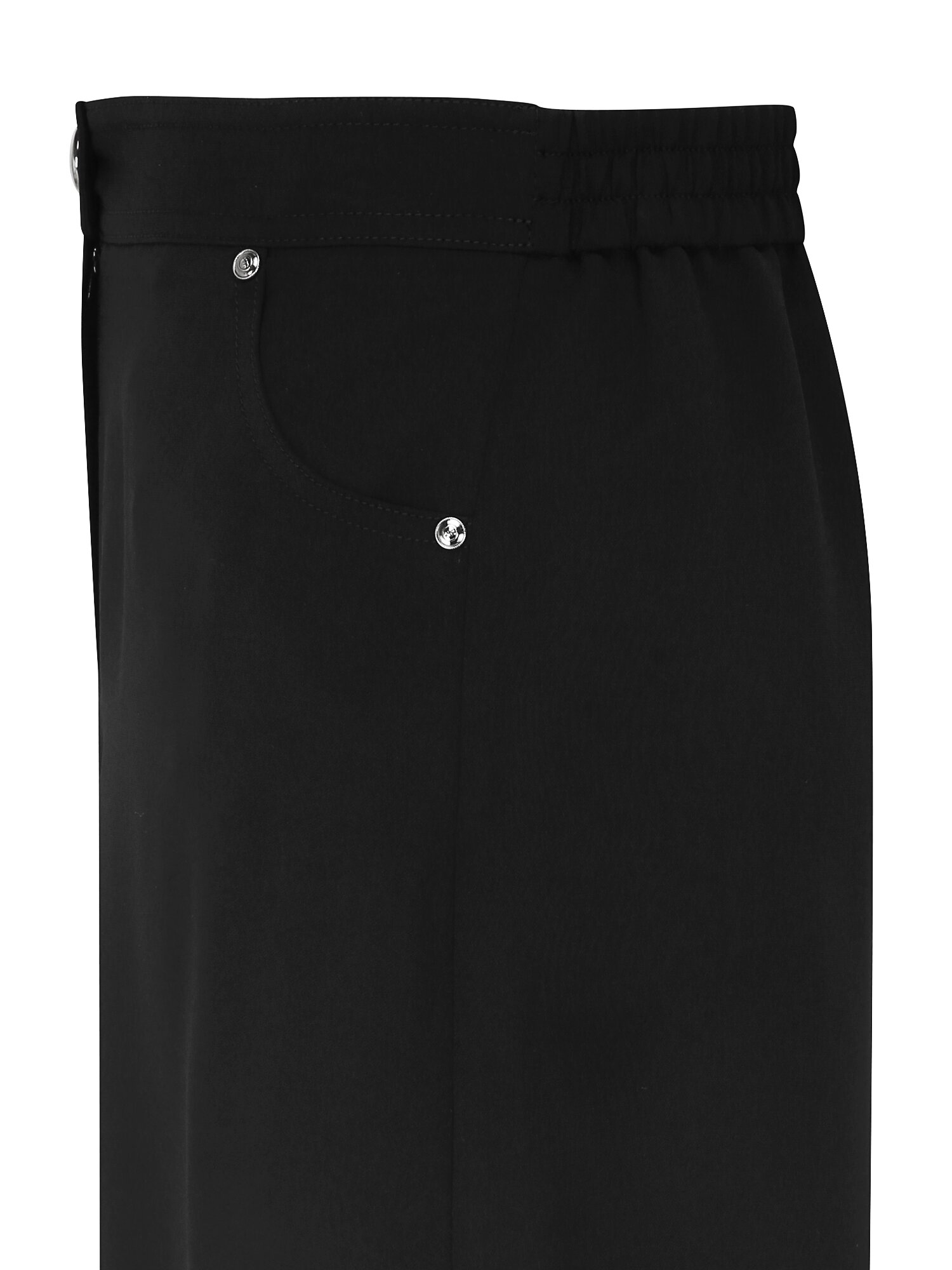 백 슬릿 밴딩 A라인 스커트 (BLACK)