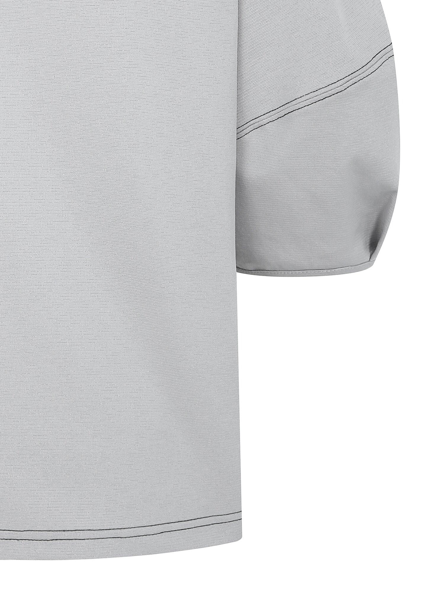 코튼 로고 자수 스티치 티셔츠 (LIGHT GREY)