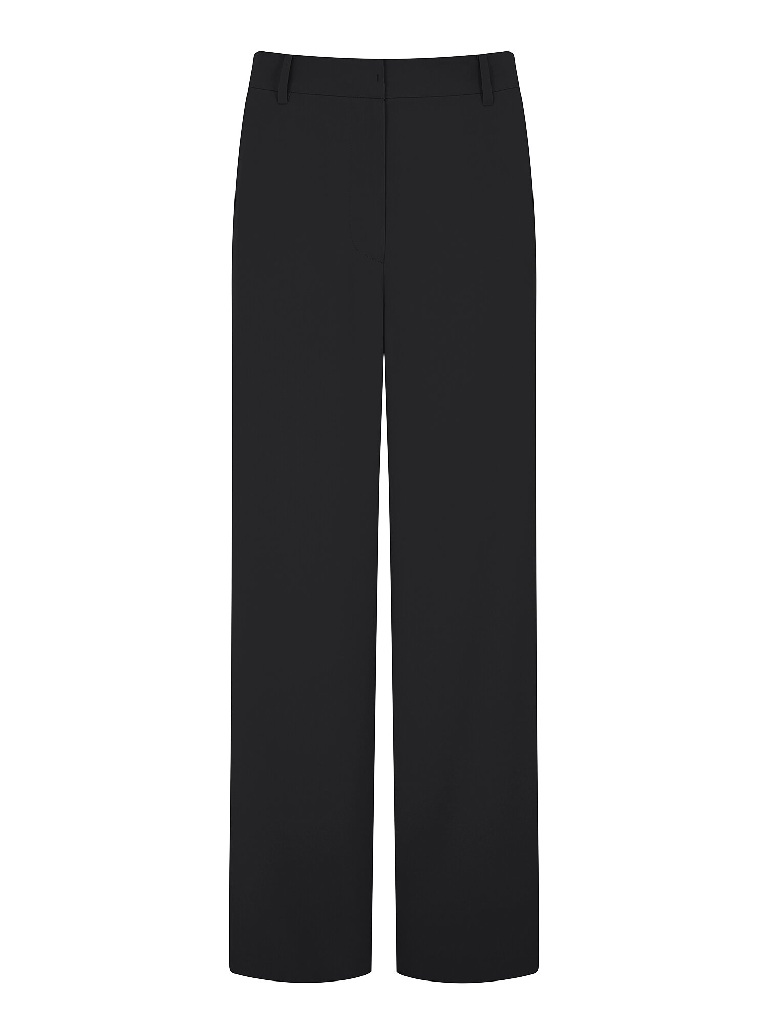 노턱 백 밴딩 와이드 팬츠 (BLACK)