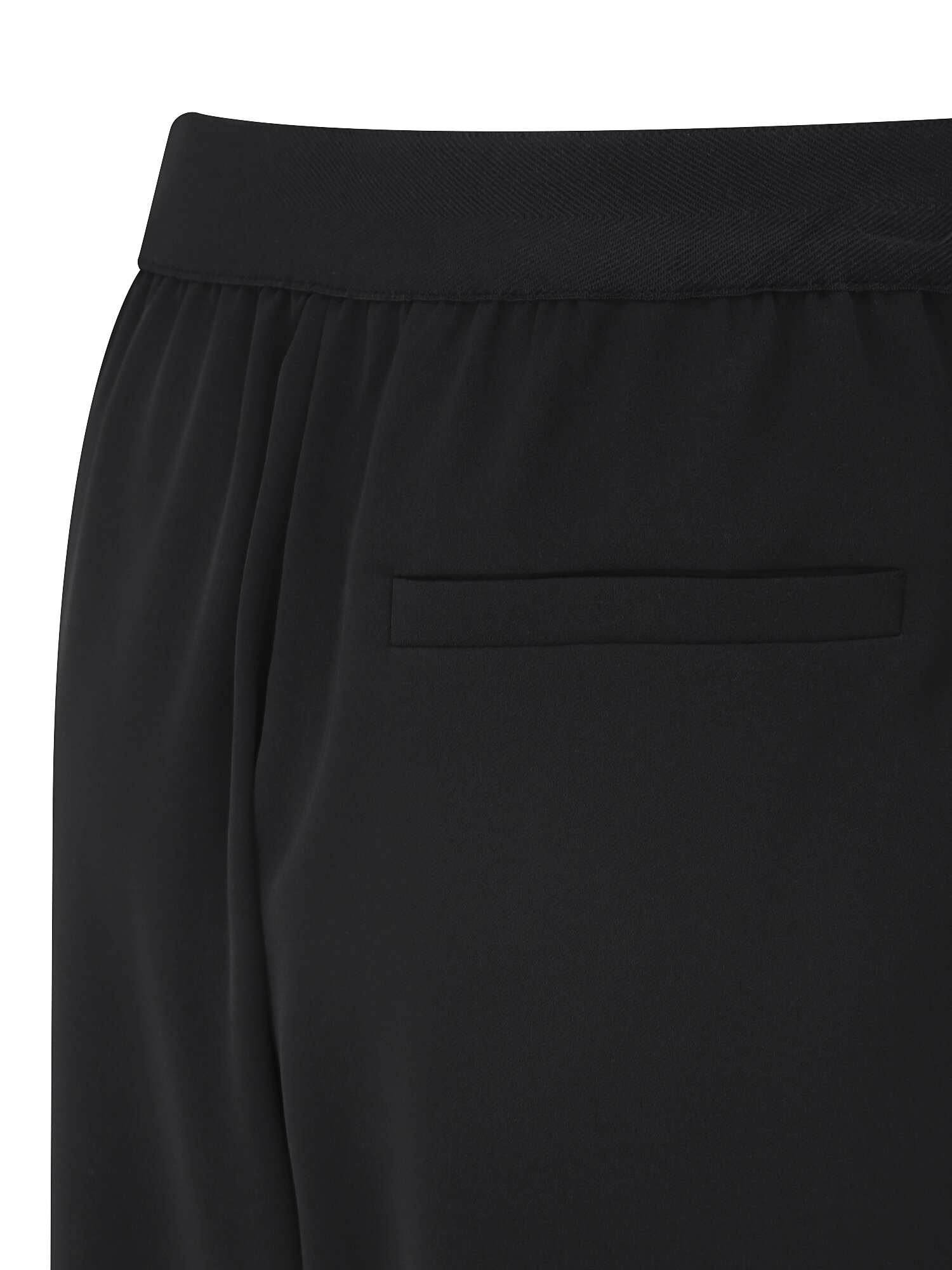 노턱 백 밴딩 와이드 팬츠 (BLACK)
