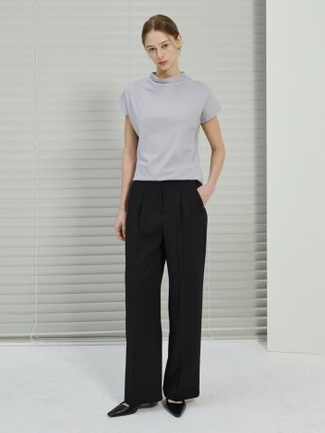 원턱 세미 와이드 팬츠 