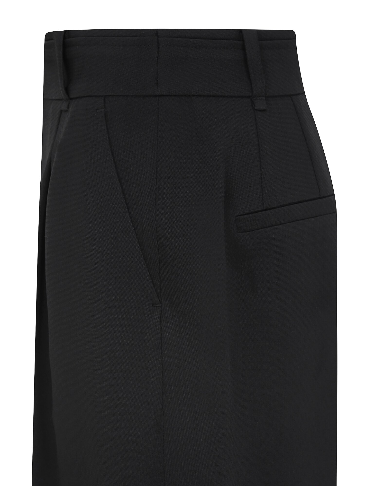 원턱 세미 와이드 팬츠 (BLACK)