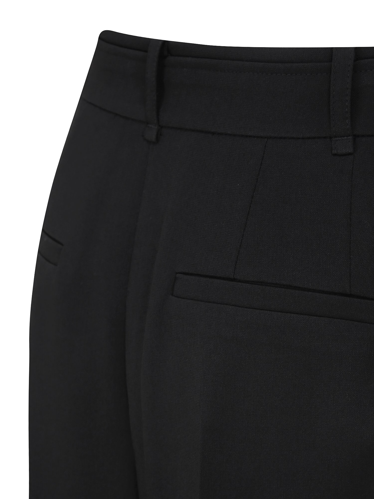 원턱 세미 와이드 팬츠 (BLACK)