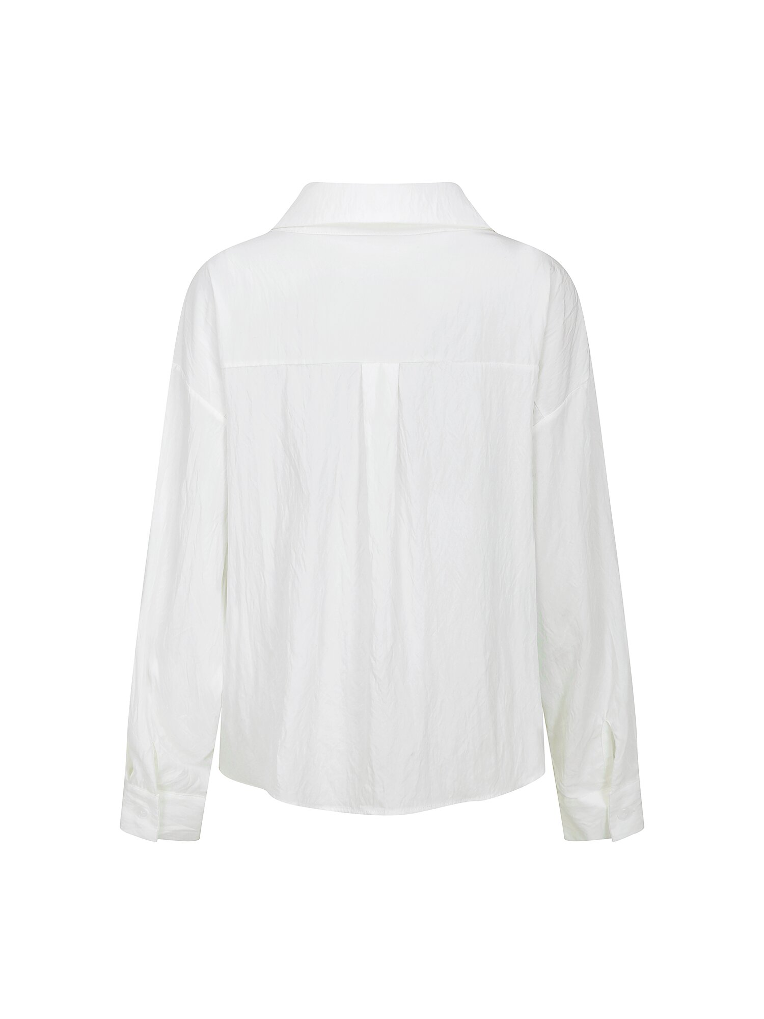 루즈핏 트위스트 롤업 블라우스 (WHITE)