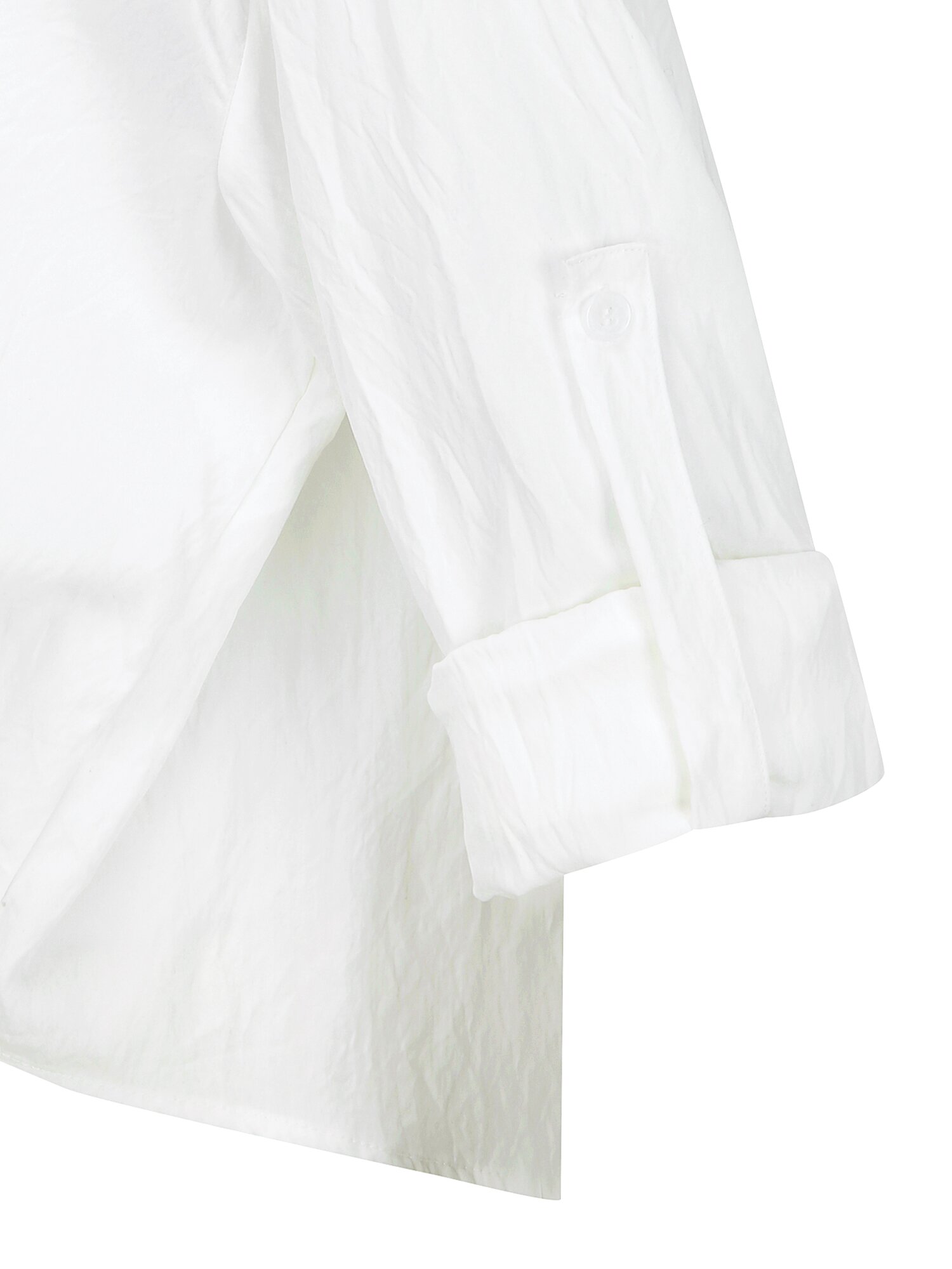 루즈핏 트위스트 롤업 블라우스 (WHITE)