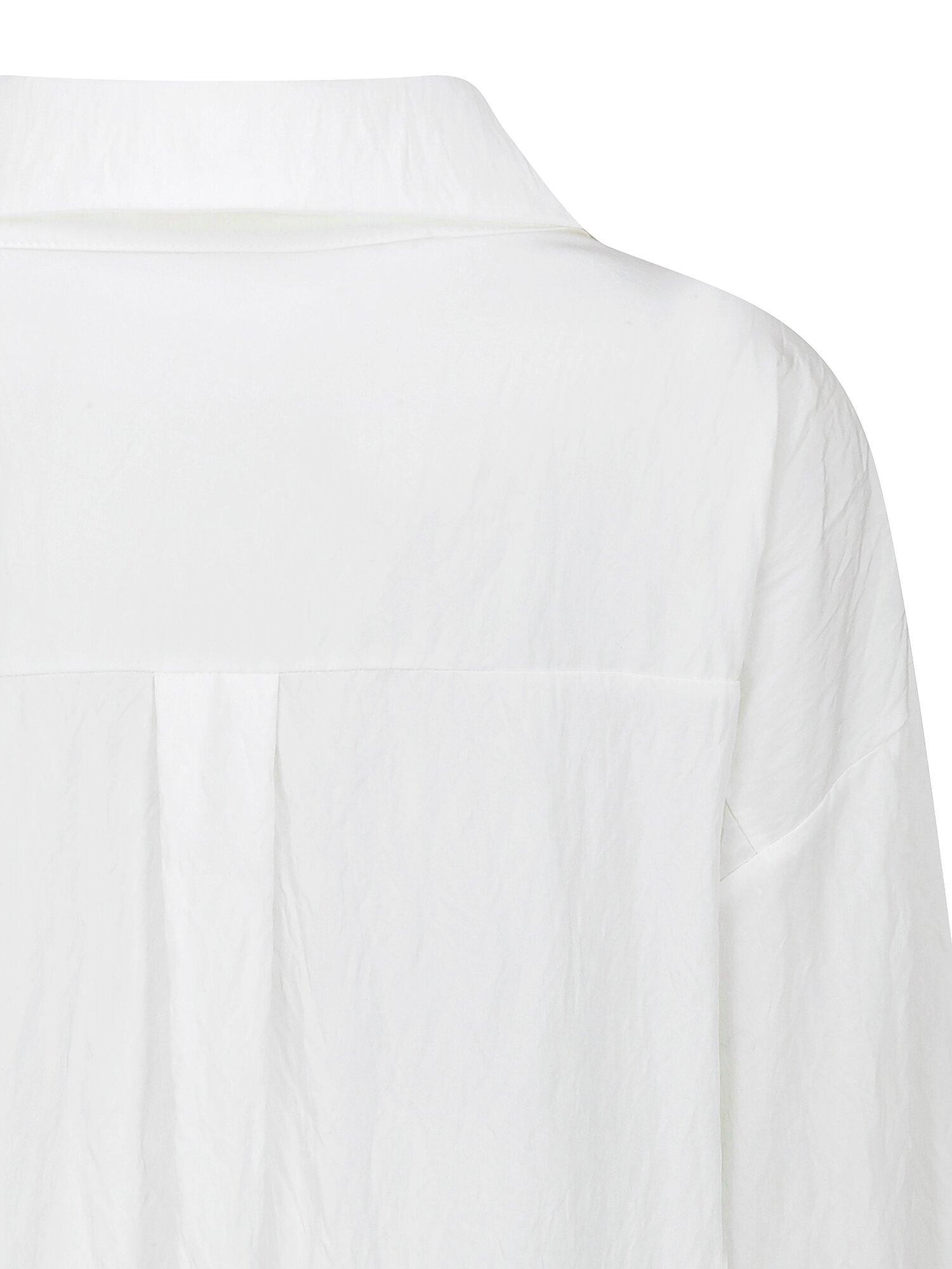 루즈핏 트위스트 롤업 블라우스 (WHITE)