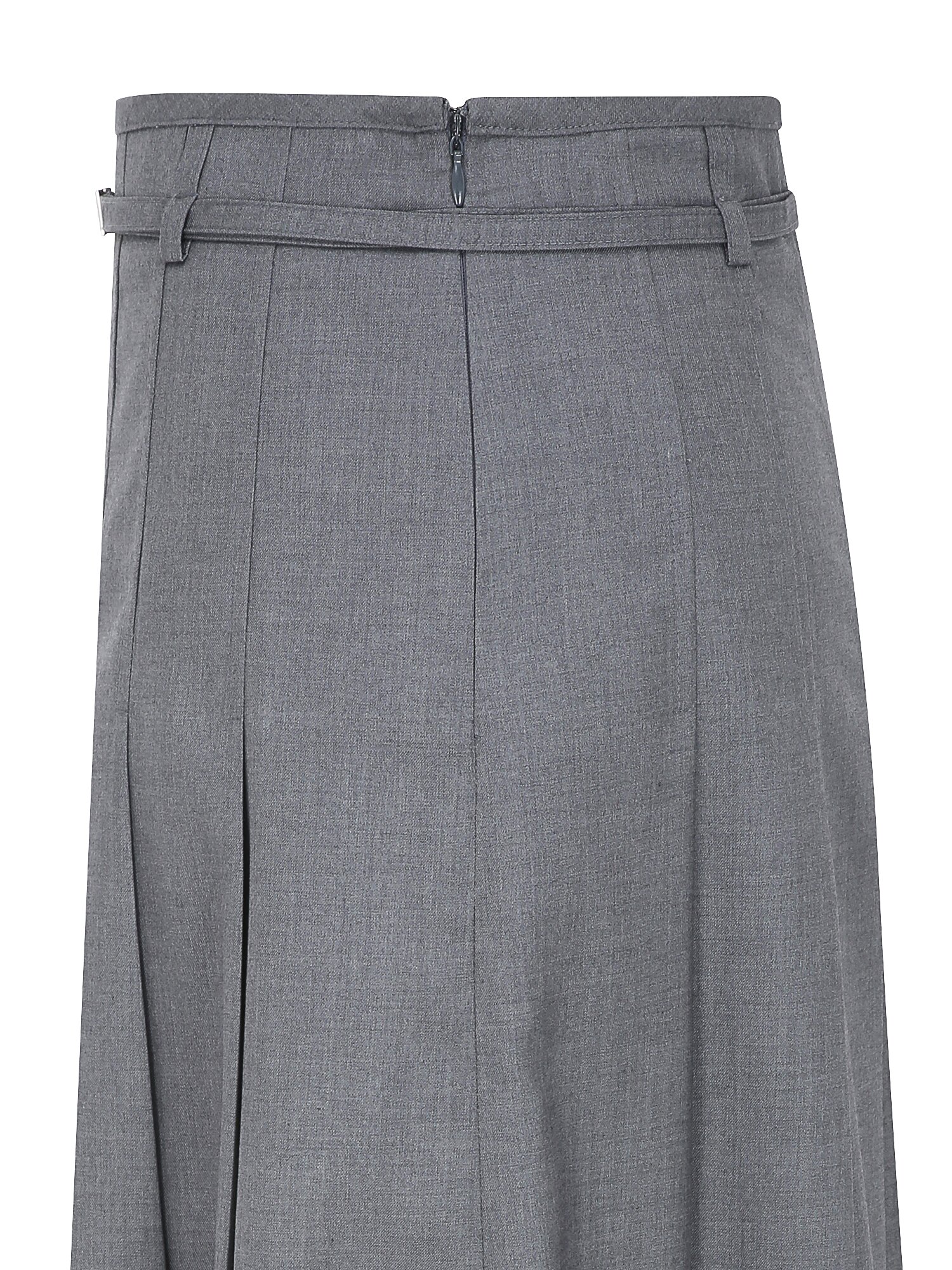 클래식 벨티드 플리츠 스커트 (GREY)