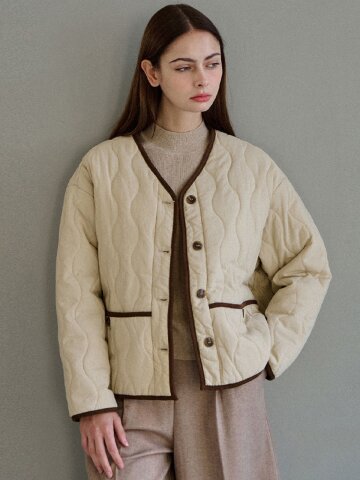 모어 누빔 경량 패딩