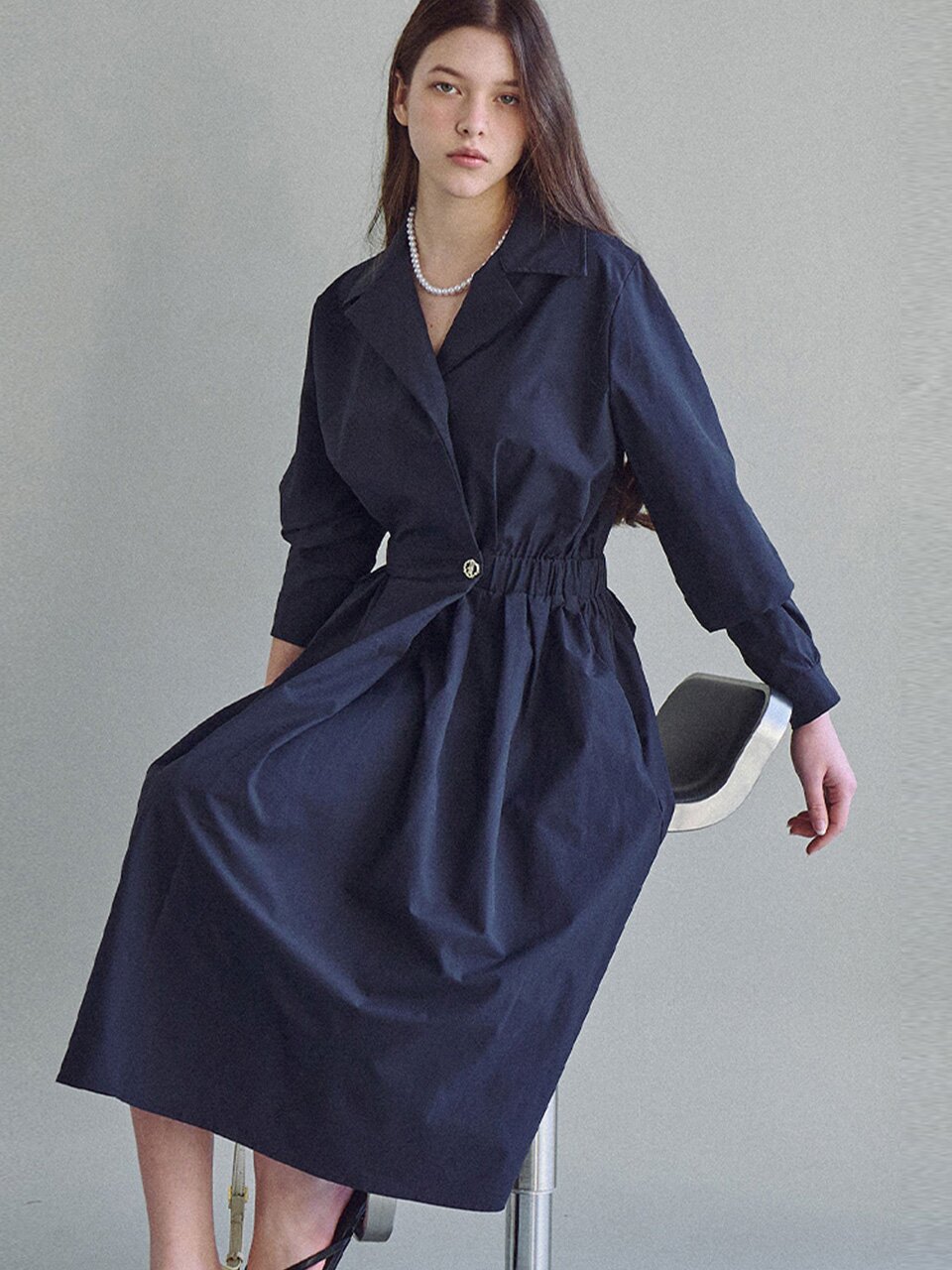 멜란 트렌치 원피스