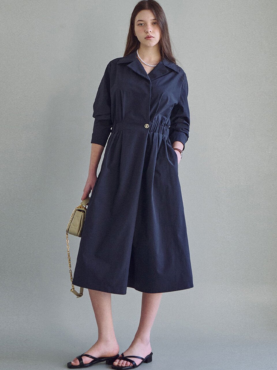 멜란 트렌치 원피스