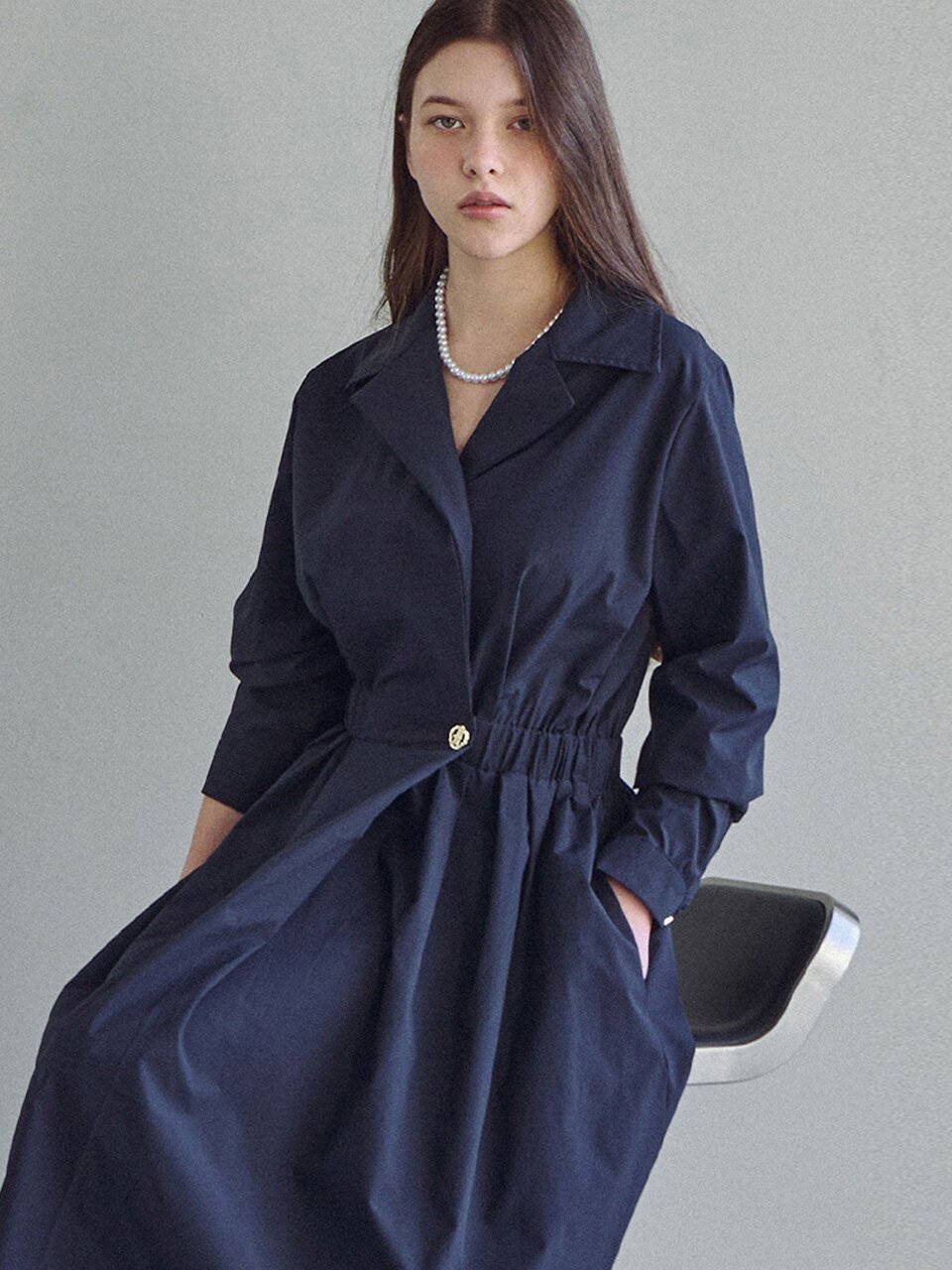 멜란 트렌치 원피스