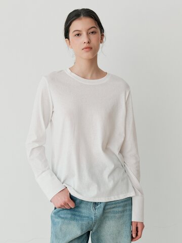 SOFT SHEER LONG-SLEEVE TOP (WH)