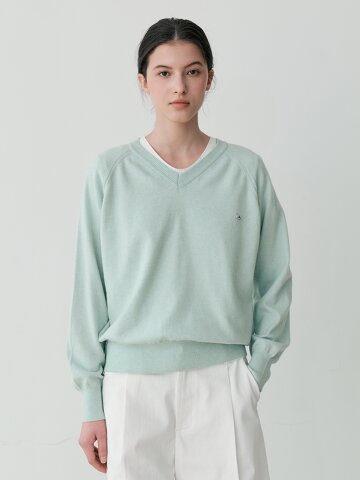 SOFT V-NECK KNIT PULLOVER (LMT)