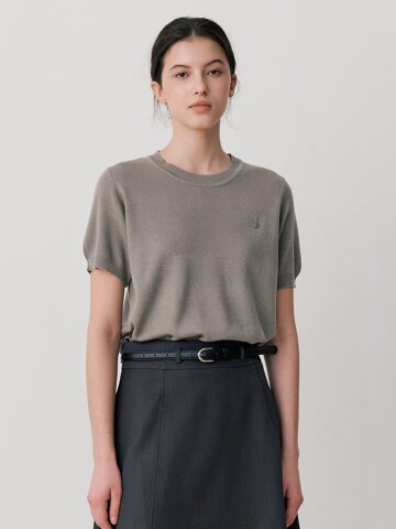 ROUND SHORT-SLEEVE KNIT (LCO)
