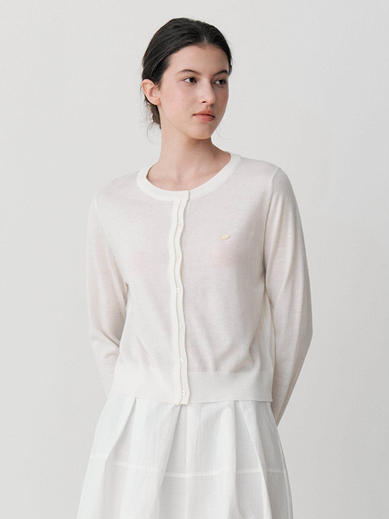 SOFT FINE KNIT CARDIGAN (IV)