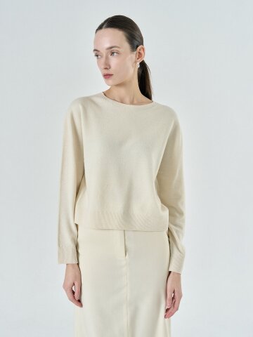 Wholegarment Round Knit Top (3color)