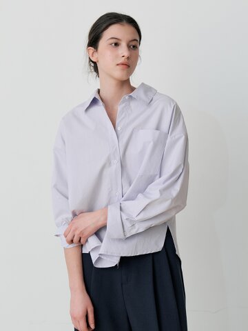 BACK STRAP OVERSIZED SHIRT (LAV)