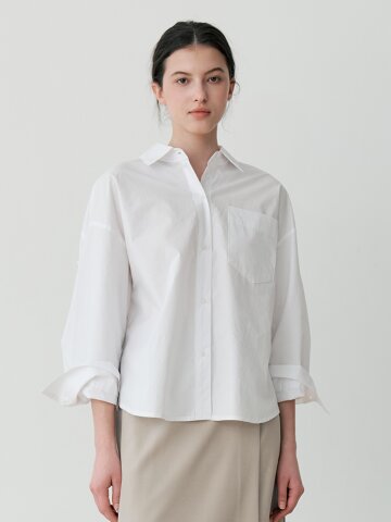 BACK STRAP OVERSIZED SHIRT (WH)