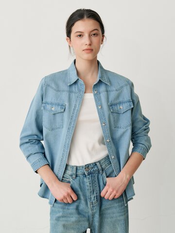 TWO-POCKET DENIM SHIRT (LBL)