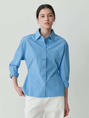 SIDE BUTTON ADJUSTABLE SHIRT (BL)
