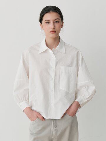 COTTON PUFF OVERSIZED BLOUSE (IV)