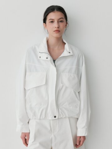 COTTON STAND HIGH NECK JUMPER (WH)