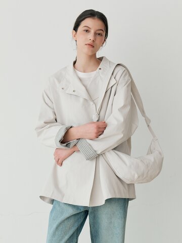 HIGH-NECK MINIMAL COAT (LBE)
