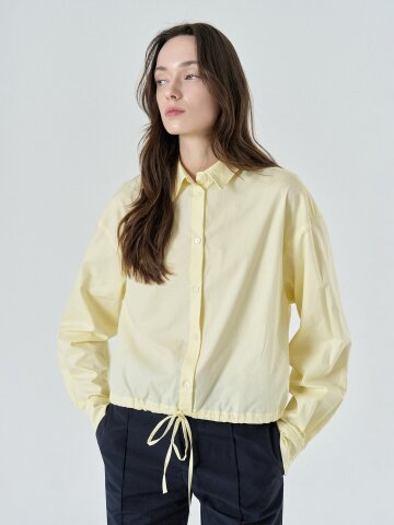 String Overfit Cotton Shirt (2color)
