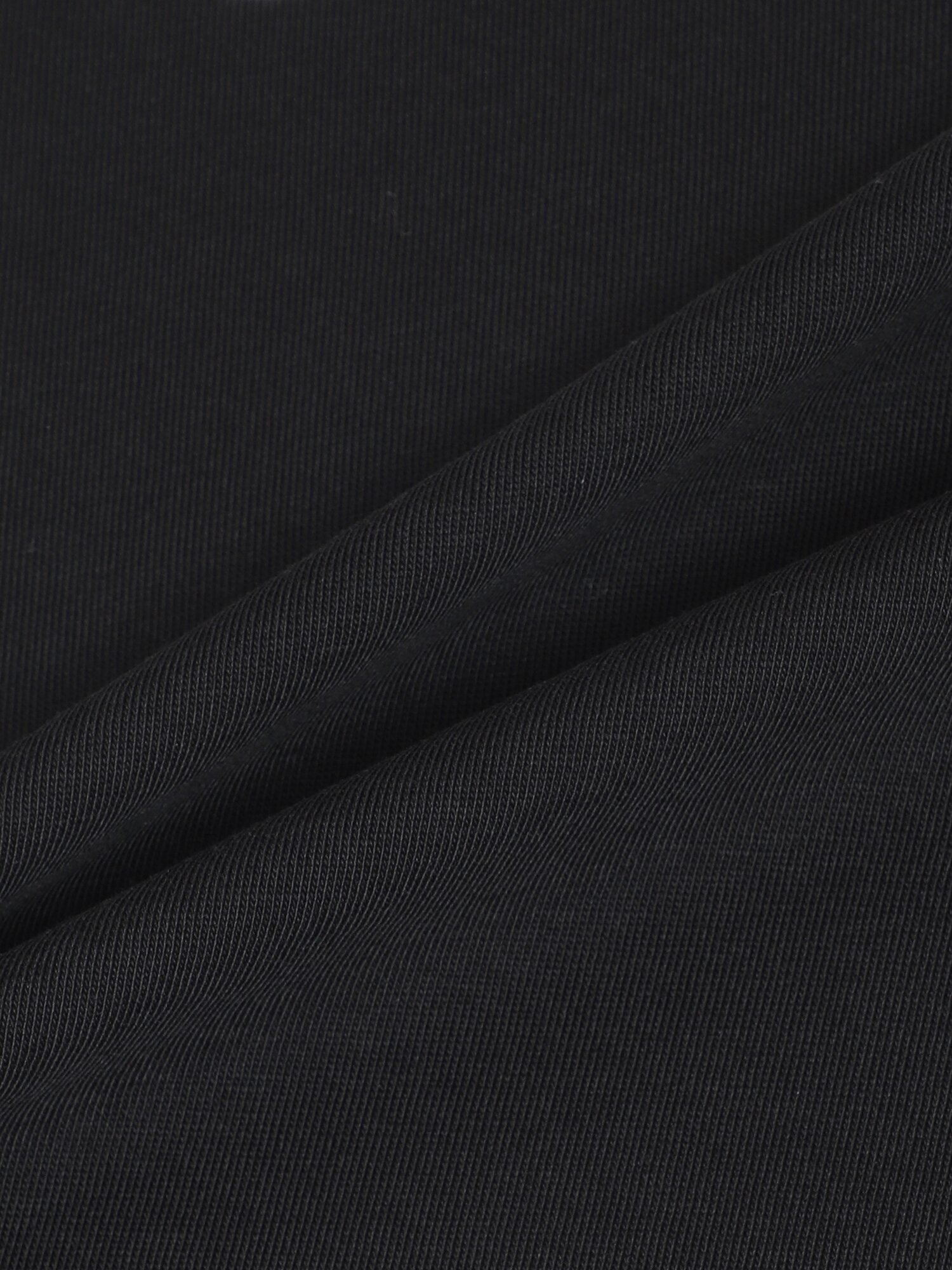 레터링 배색 링거 티셔츠 (BLACK)