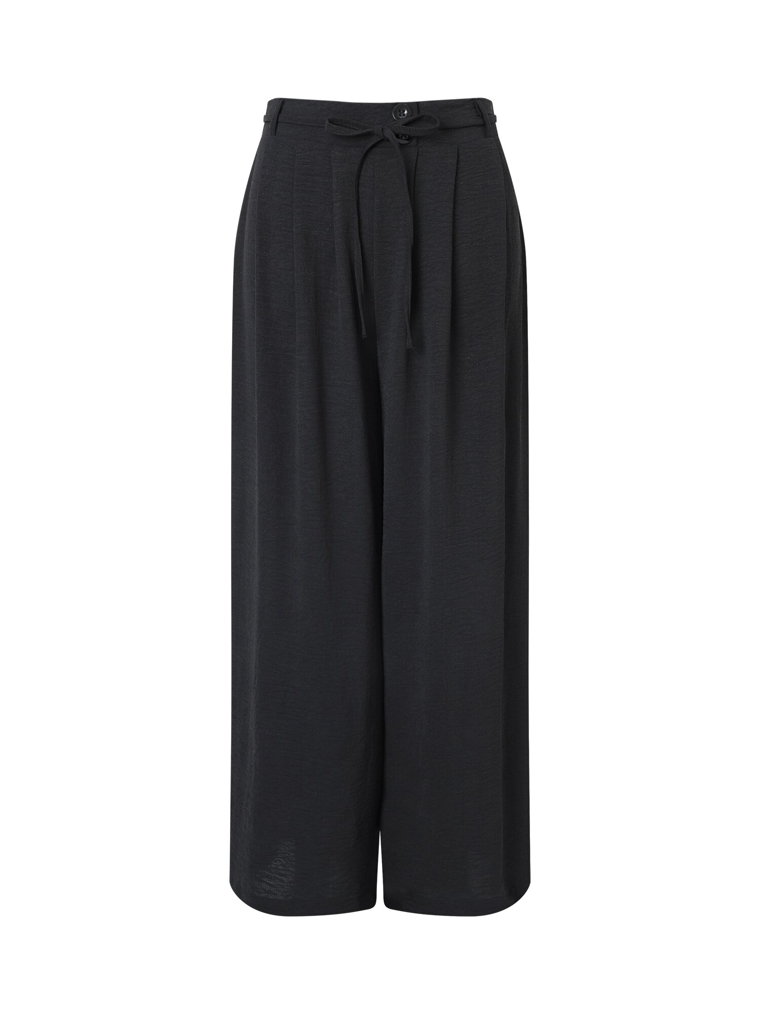 투버튼 핀턱 슬랙스 팬츠 (BLACK)