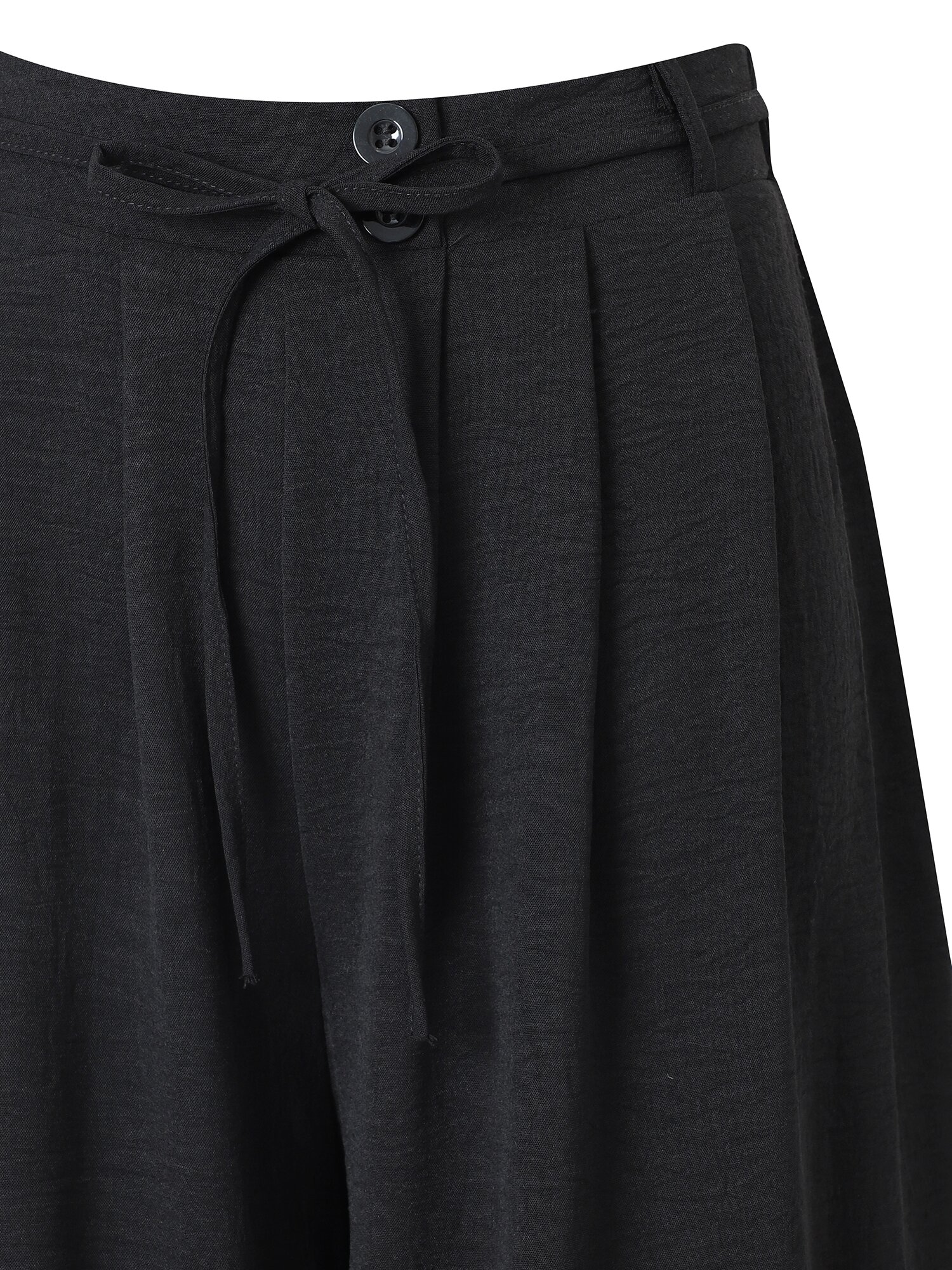 투버튼 핀턱 슬랙스 팬츠 (BLACK)