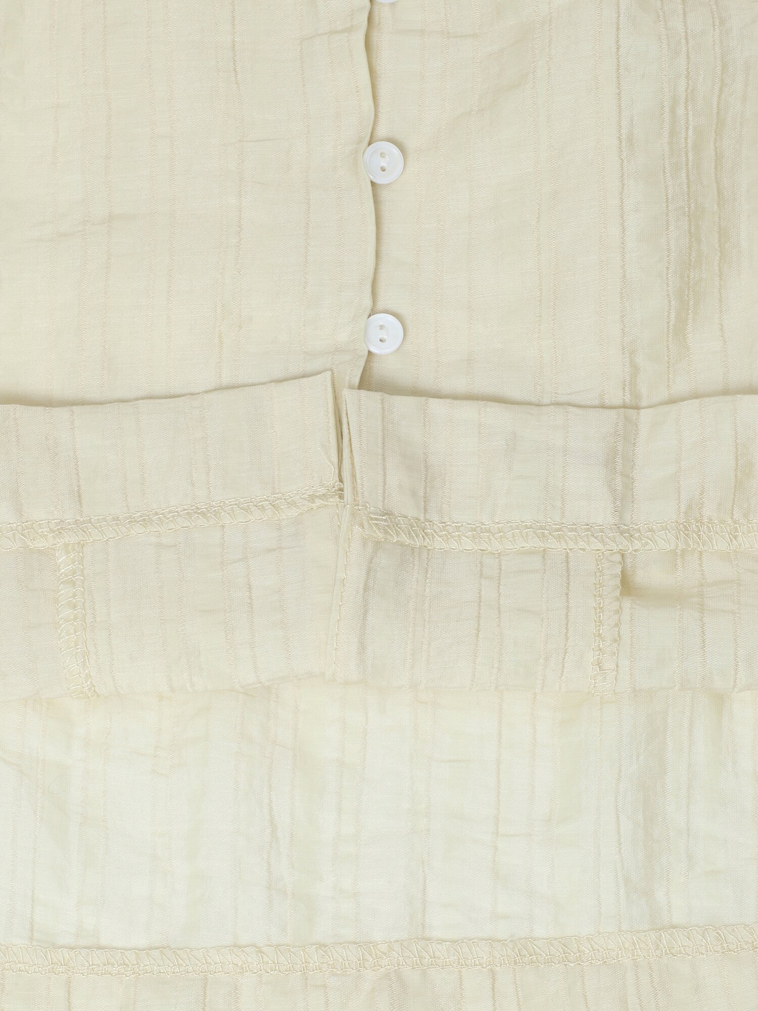 볼륨 스트랩 오픈 블라우스 (LIGHT YELLOW)