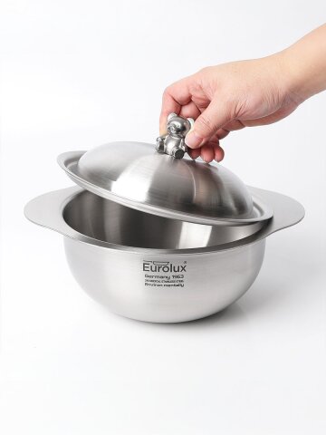 유로룩스 베어쿡 양수냄비 20cm 깊은 양수 인덕션 316스텐 통3중 국산