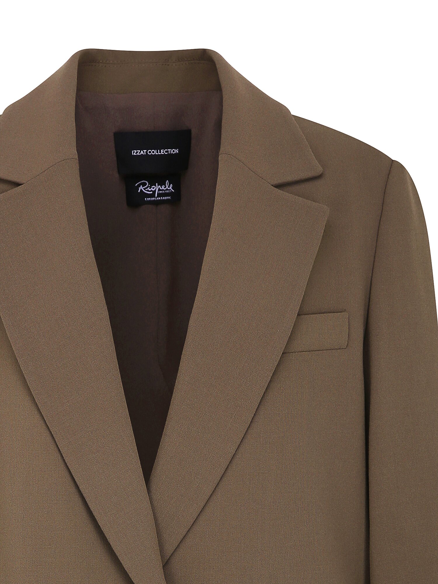 루즈핏 백 슬릿 오픈 재킷 (BROWN)