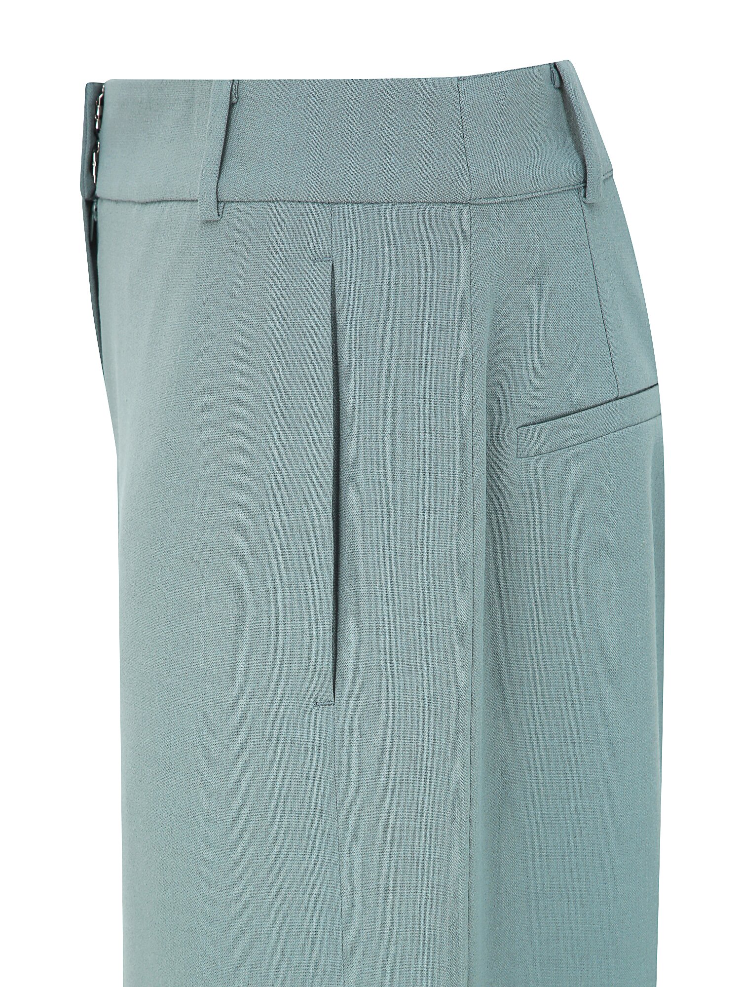 히든 버튼 노턱 와이드 팬츠 (MINT)