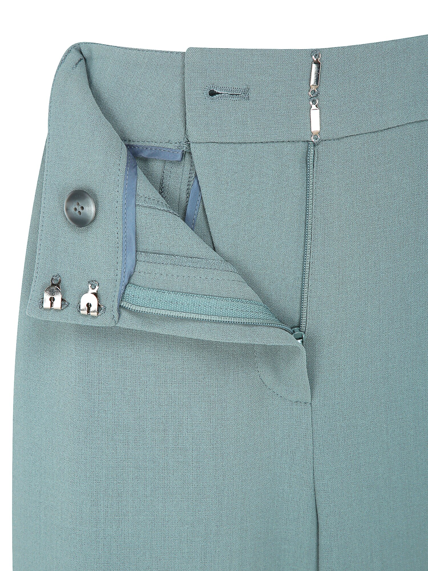 히든 버튼 노턱 와이드 팬츠 (MINT)