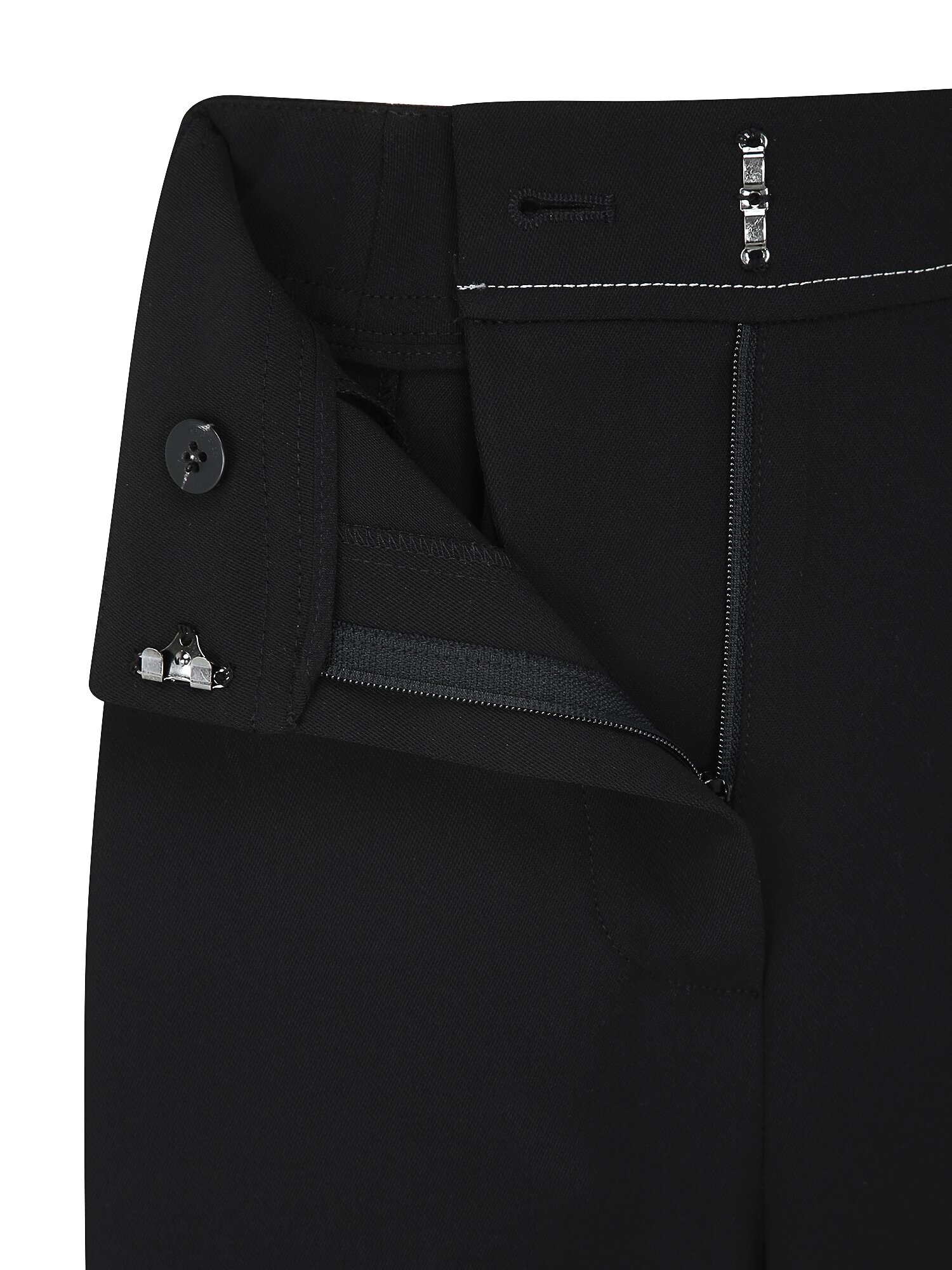 스티치 테이퍼드 크롭 팬츠 (BLACK)
