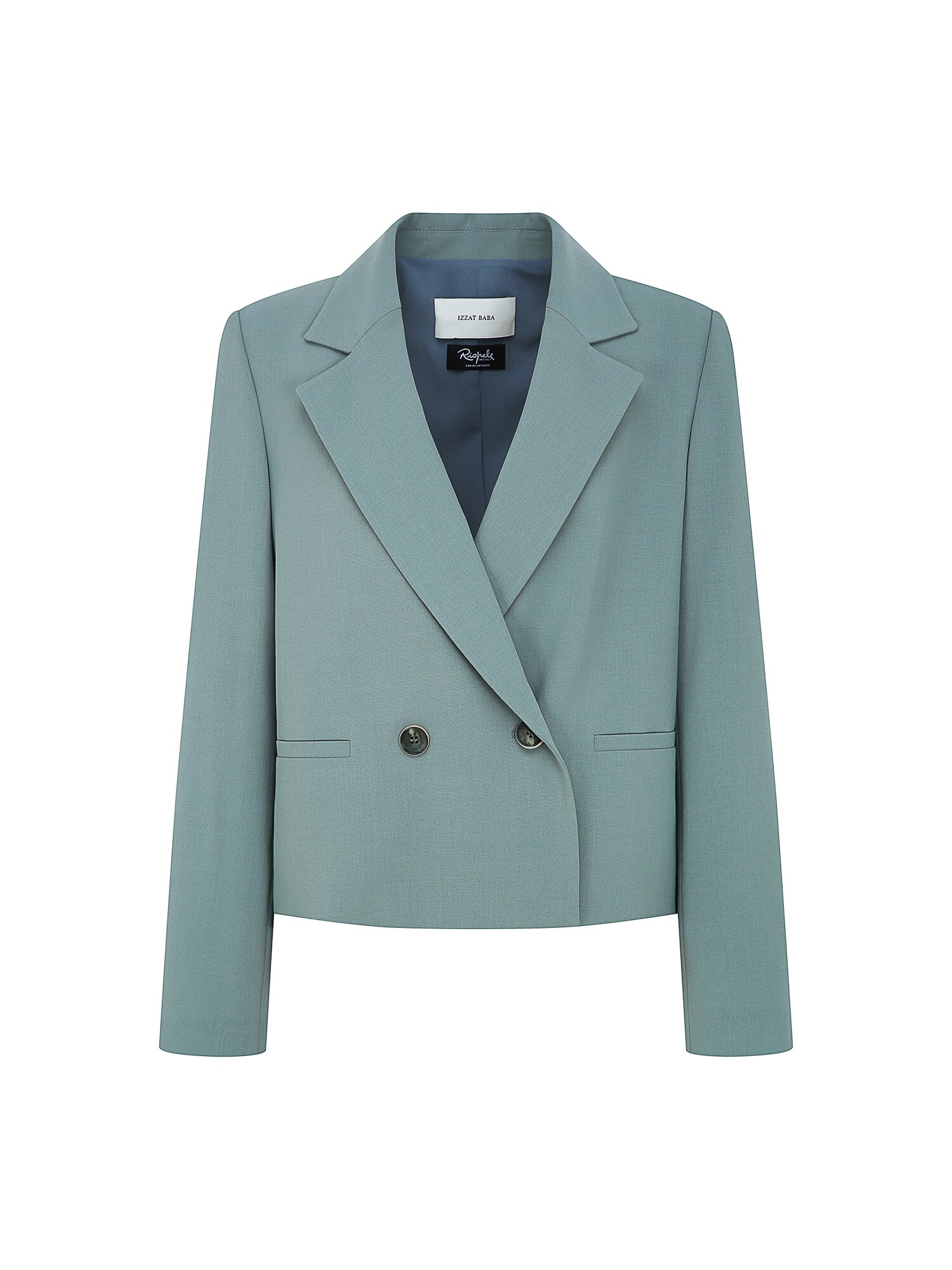 테일러드 더블 원버튼 크롭 재킷 (MINT)