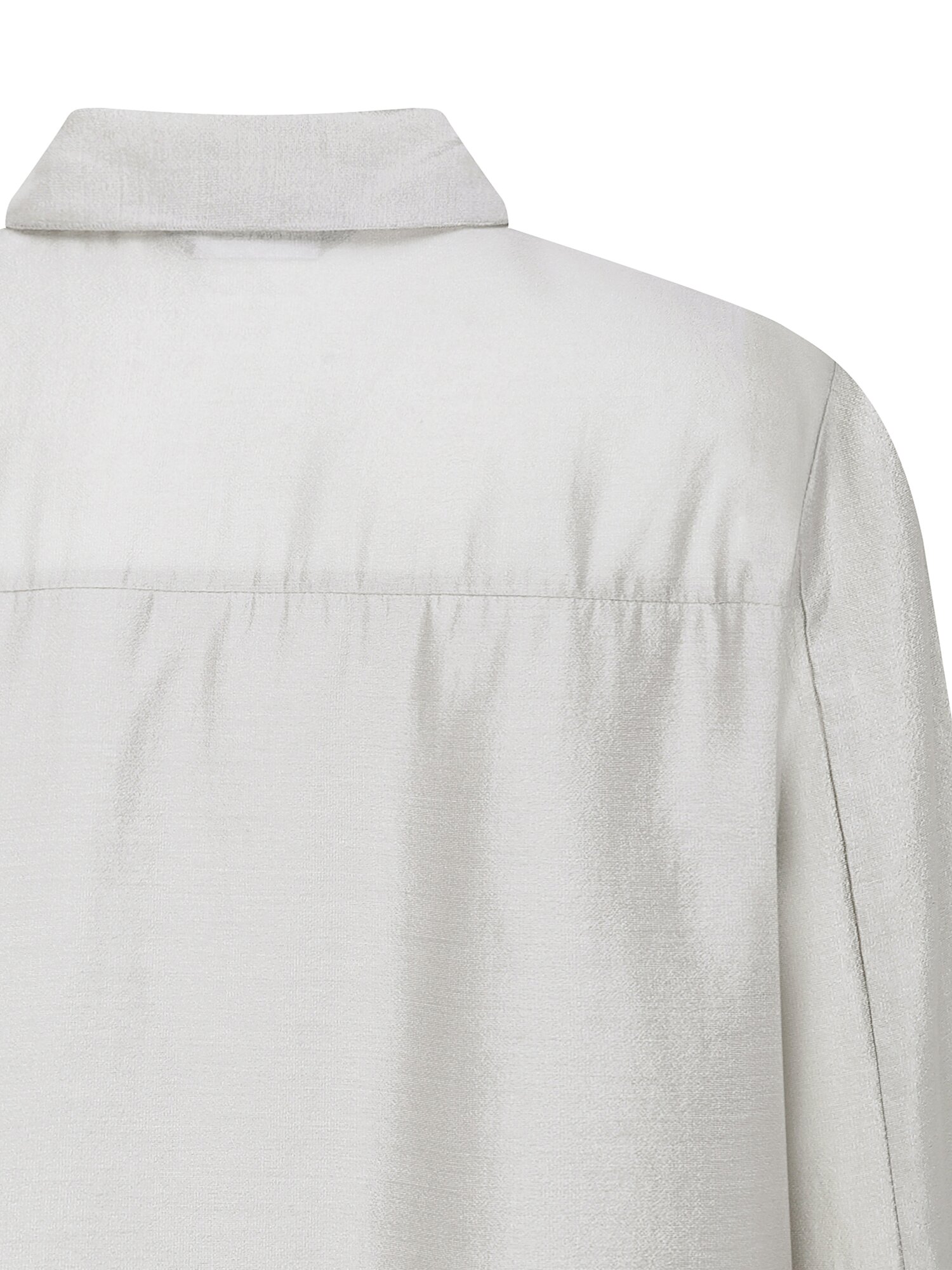 타이 핀턱 라운드넥 블라우스 (GREY)