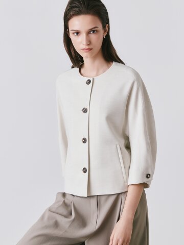 루즈핏 돌먼 라운드넥 재킷 