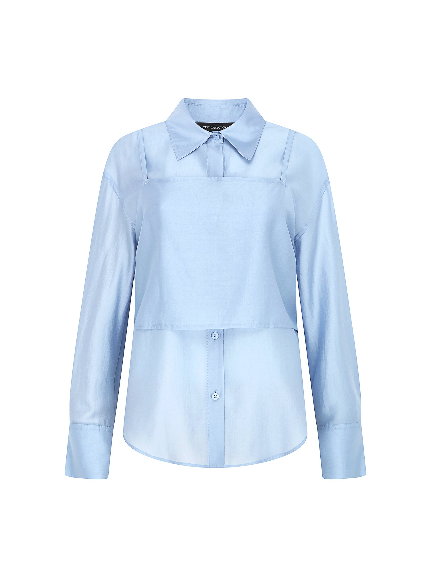 시스루 블라우스 +뷔스티에 세트 (BLUE)